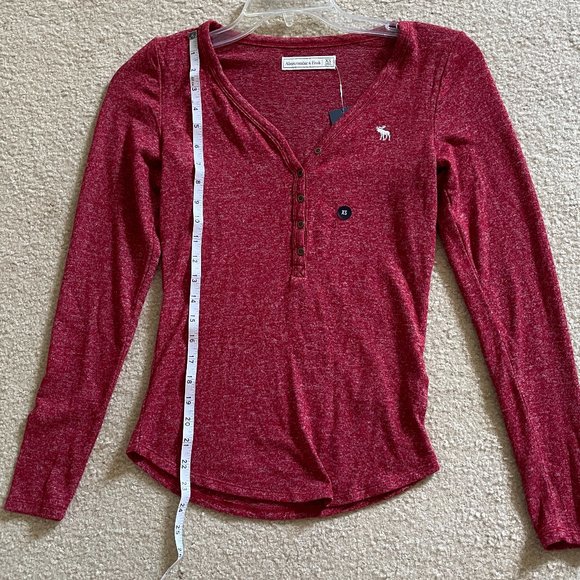 Abercrombie & Fitch V-neck Long Sleeve Shirt - Picture 8 of 11